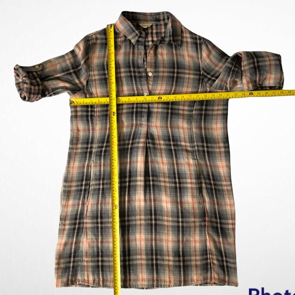 Max Studio Shirt Dress 100% Cotton Tartan Plaid Pattern Size Small Fits Bigger - Picture 8 of 16